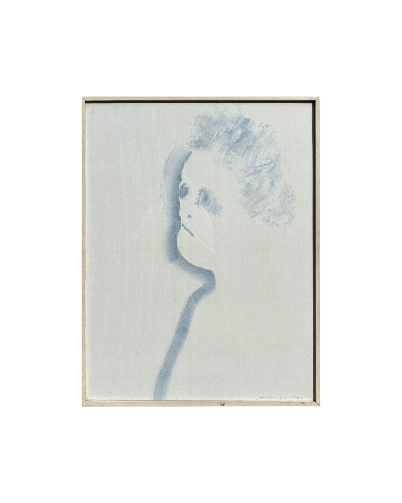 Aquarel op papier van portret door Joe (Jozef) Van Rossem, Ophalen, Portret of Personen, Aquarel, Origineel werk