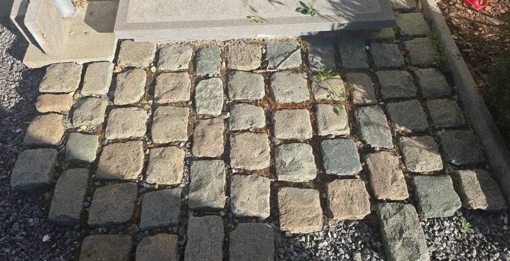 Porfierstraatstenen, Tuin en Terras, Ophalen, Gebruikt, Overige typen, Natuursteen