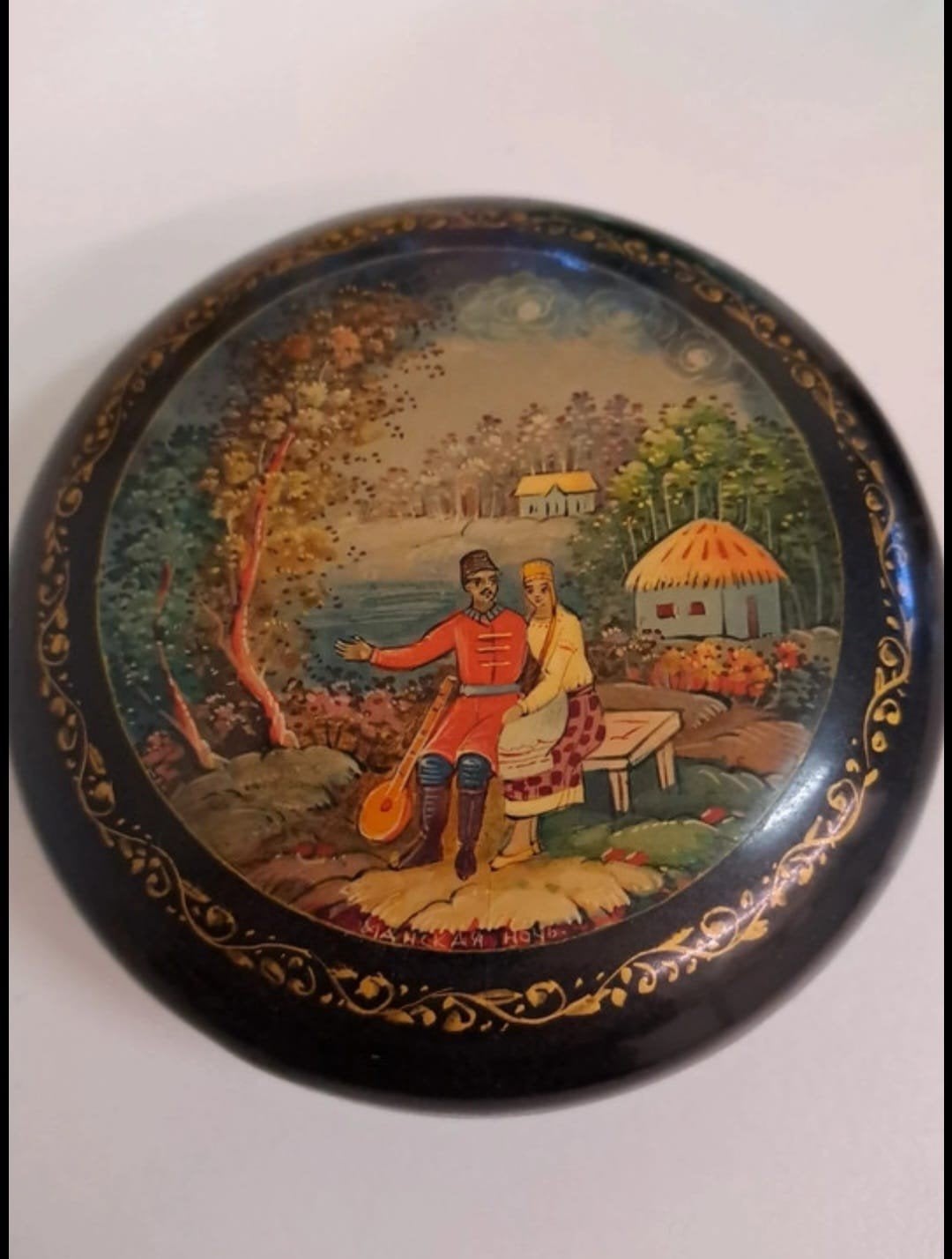 Vintage Russisch Lakdoosje Mstera (USSR) met Origineel Certi, Antiek en Kunst, Ophalen