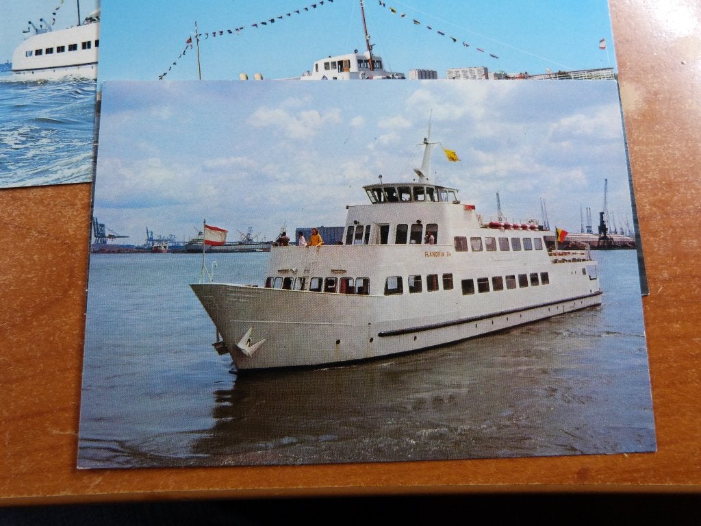 Antwerpen Schelde Binnenvaart Rederij Flandria x 4 stuks, Verzamelen, Verzenden, Ongelopen, Antwerpen