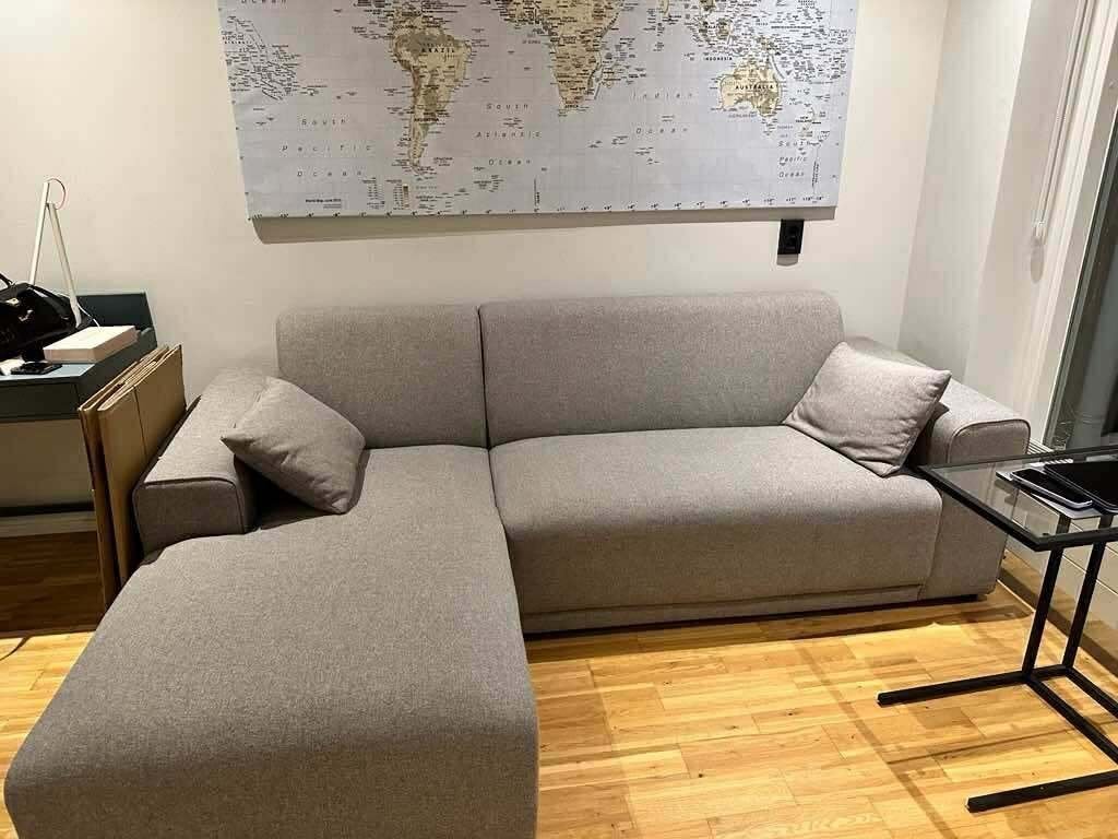 Canapé avec méridienne, Trois personnes, 150 cm ou plus, 200 à 250 cm, Comme neuf