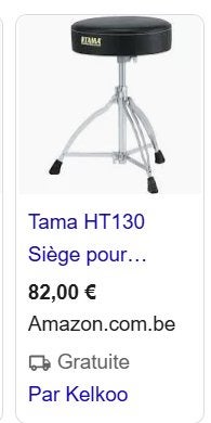 tama siège, Musique & Instruments, Enlèvement, Comme neuf, Tama