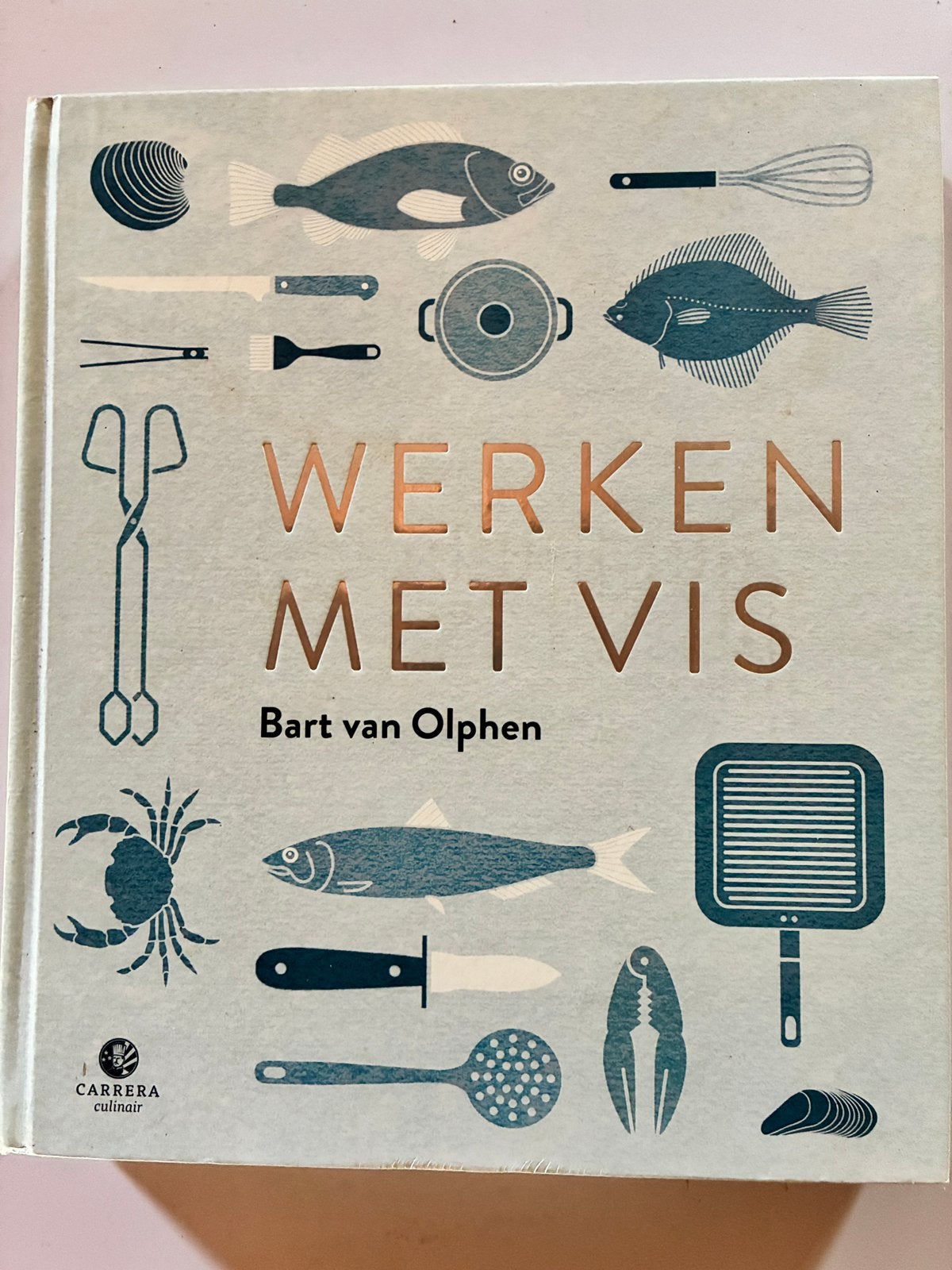 Kookboek "Werken met Vis" - Bart van Olphen, Boeken, Ophalen of Verzenden, Zo goed als nieuw