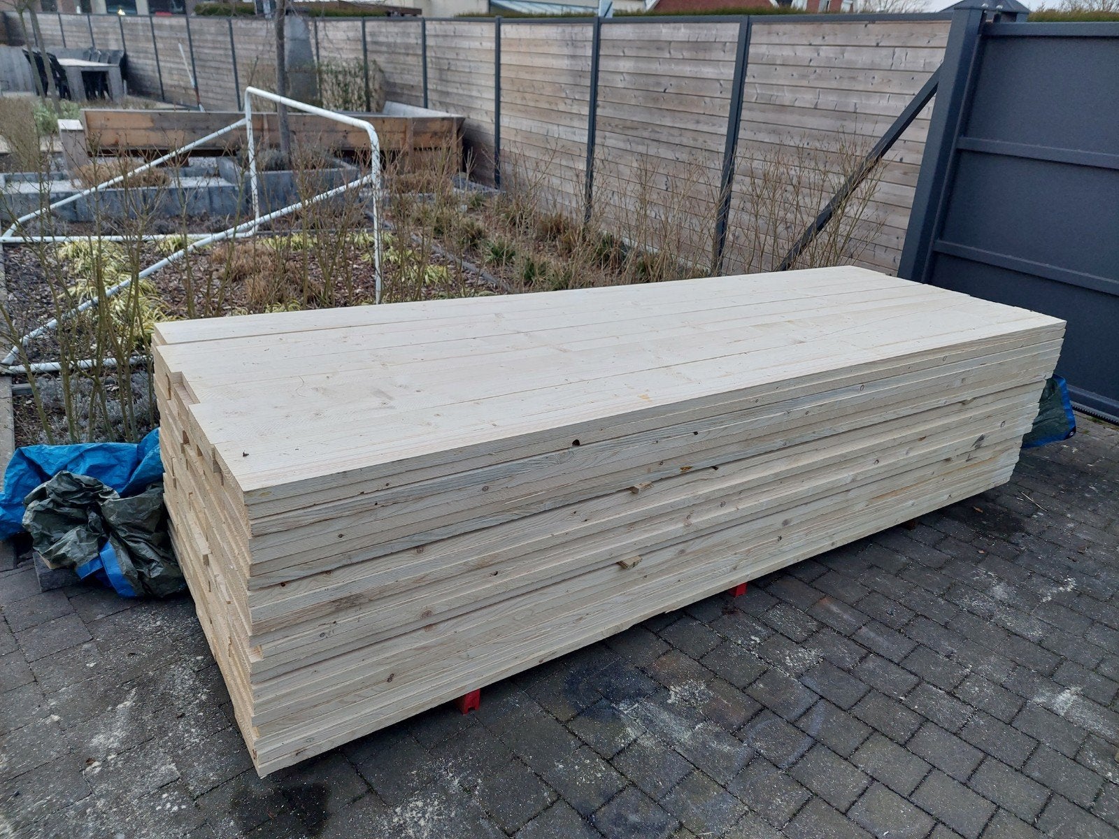 Steigerhout 2m/2,5m/3m/5m, Jardin & Terrasse, Enlèvement, Planches
