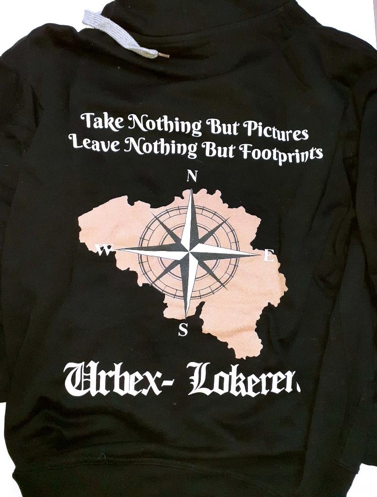 trui heren hoodie zwart Urbex Lokeren M, Enlèvement ou Envoi, Neuf, Taille 48/50 (M), Noir