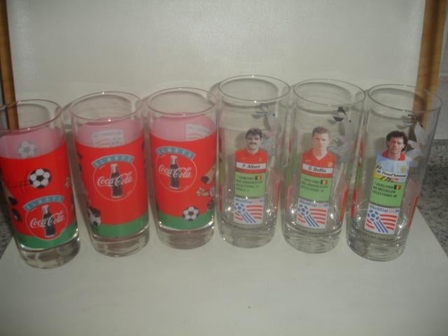 6 glazen Coca Cola World Cup U.S.A '94 voor € 4,00, Ophalen of Verzenden