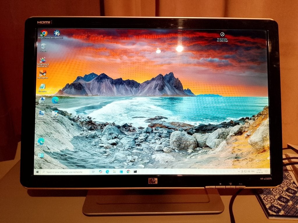 MONITOR HP w2207h 22" HDMI VGA-audio-USB-luidspreker:, Computers en Software, Ophalen, Ingebouwde speakers, Gebruikt, HDMI