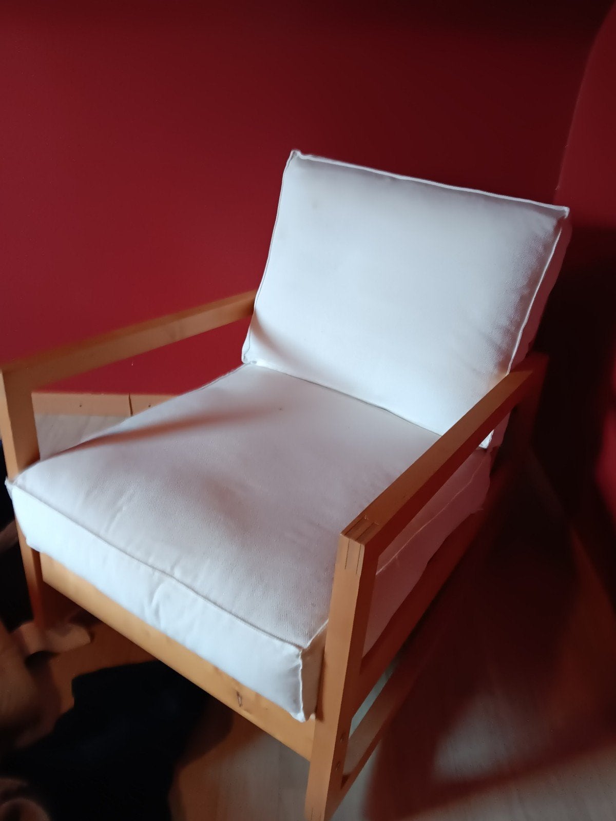 fauteuil tissu beige, 1 place., Enlèvement