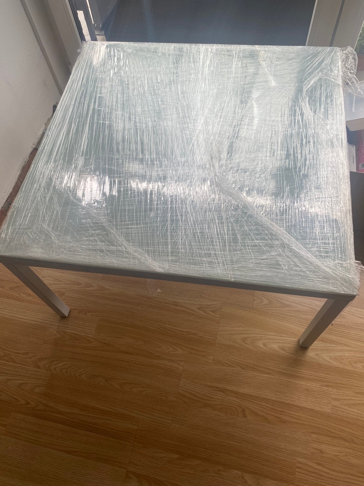 Glazen salon tafel, Huis en Inrichting, Tafels | Salontafels, Ophalen, Gebruikt, Glas