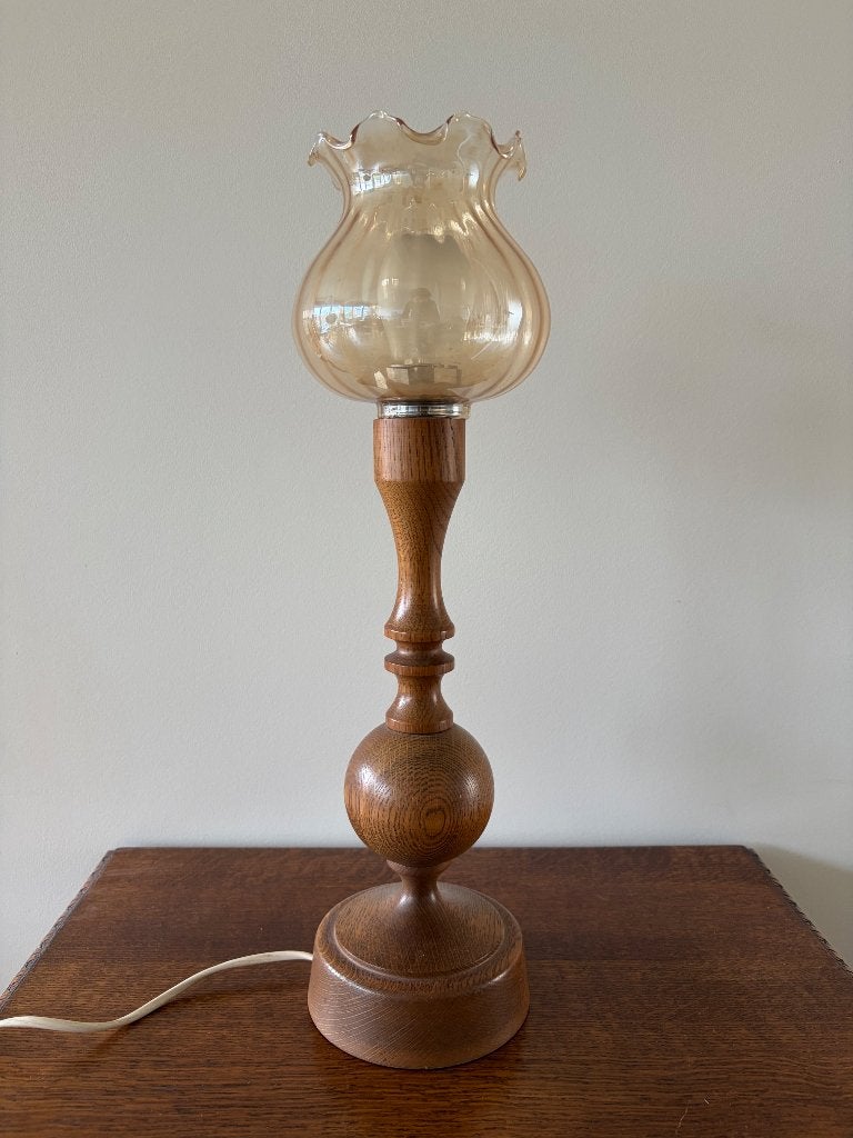 Lampe en bois tourné, Enlèvement, Comme neuf