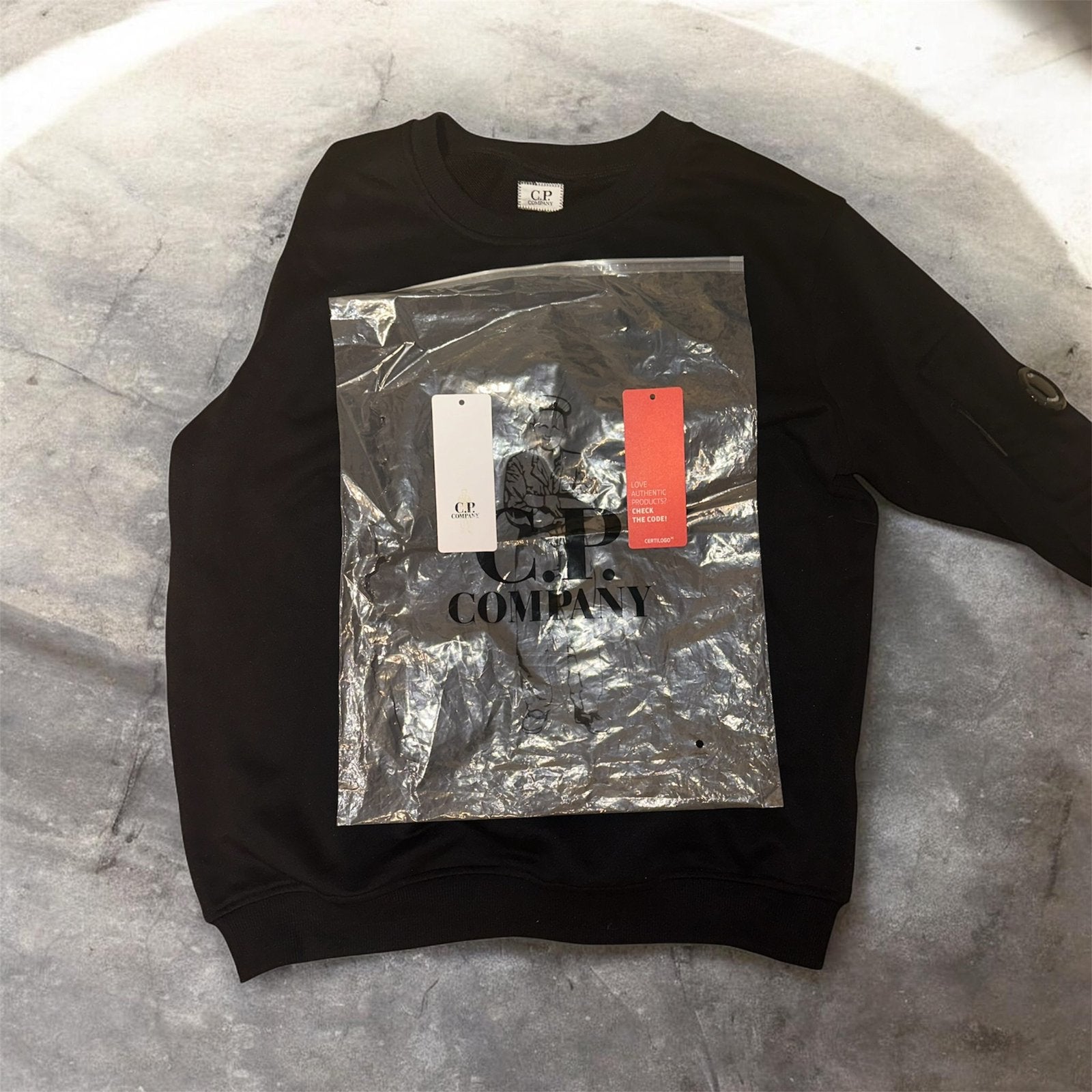 Pull cp company noir, Kleding | Heren, Verzenden, Zo goed als nieuw, Zwart