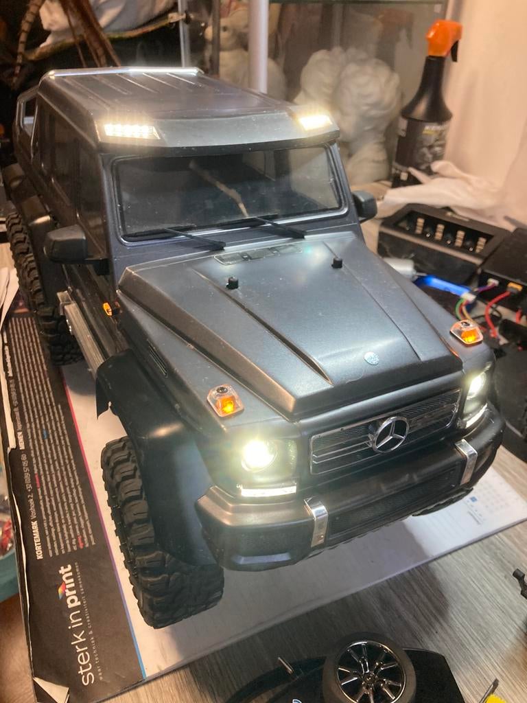 Rc traxxas trx 6 mercedes crawler 1/10, Gebruikt, Auto offroad, Schaal 1:10, RTR (Ready to Run)