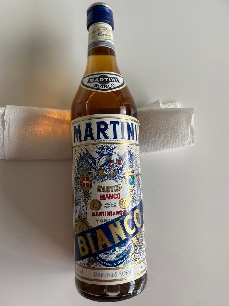 Vintage fles Martini Bianco Vermouth. 75cl 15%, Enlèvement ou Envoi, Comme neuf, Autres types, Italie