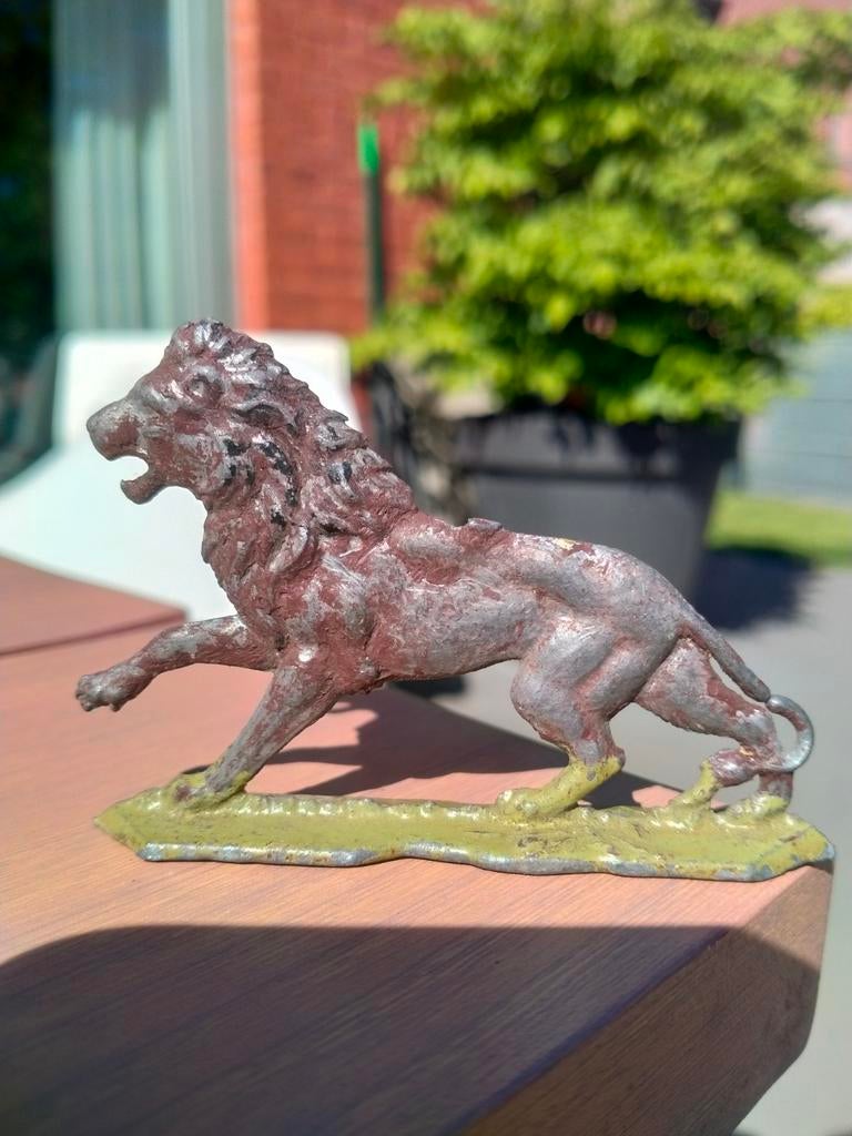 7 antieke tinnen speelgoed dieren ., Ophalen