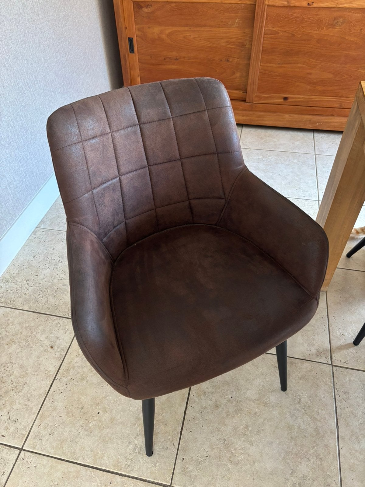 6 mooie eetkamer stoelen (bruin), Ophalen, Zo goed als nieuw, Bruin