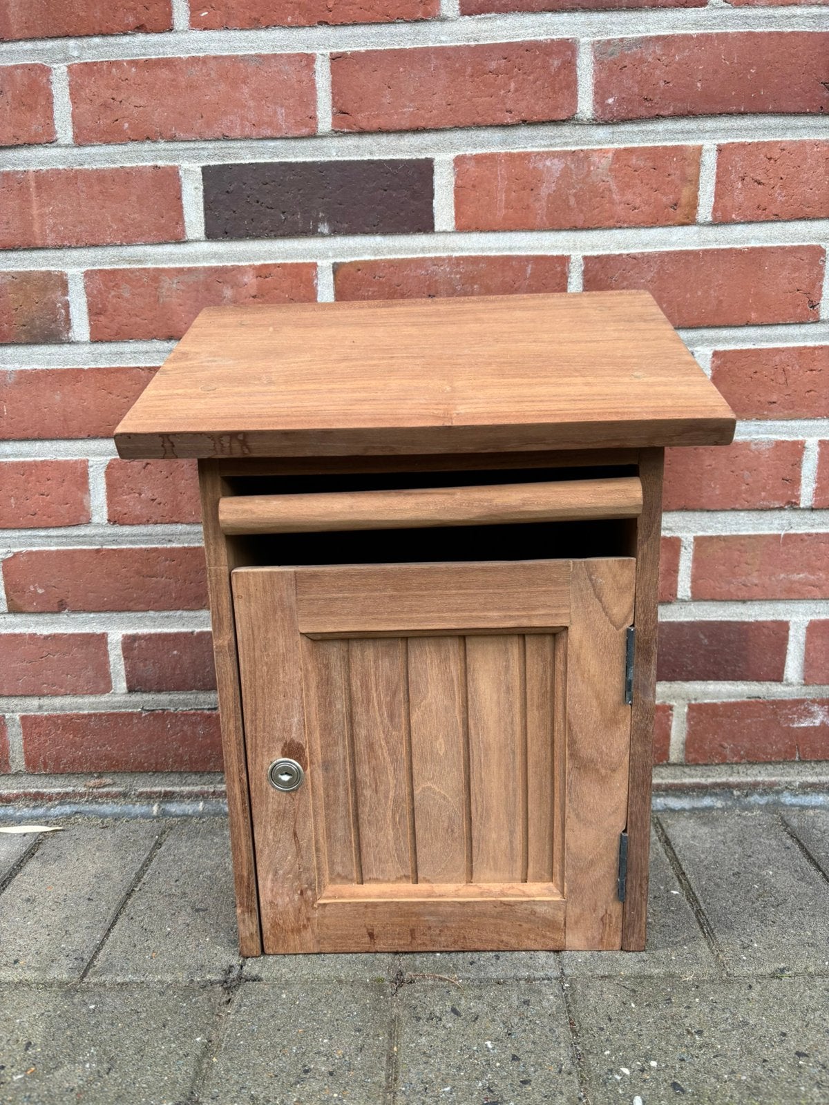 Brievenbus uit teak, Jardin & Terrasse, Enlèvement, Comme neuf