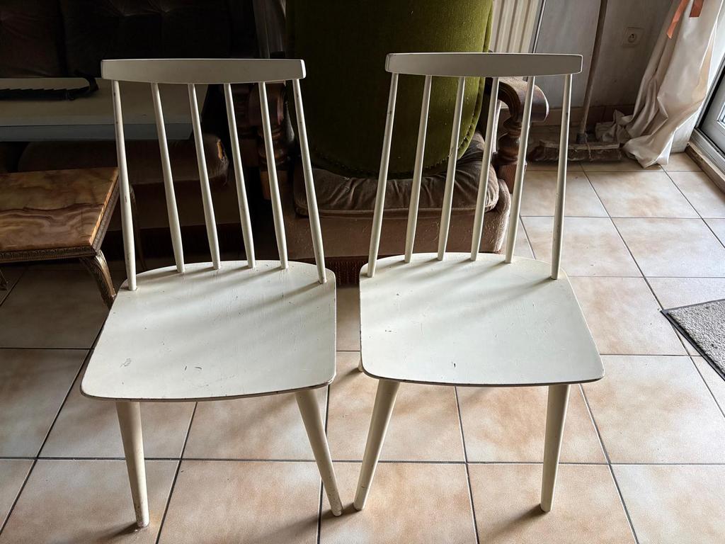 Farstrup stoelen, Ophalen, Gebruikt, Twee, Wit