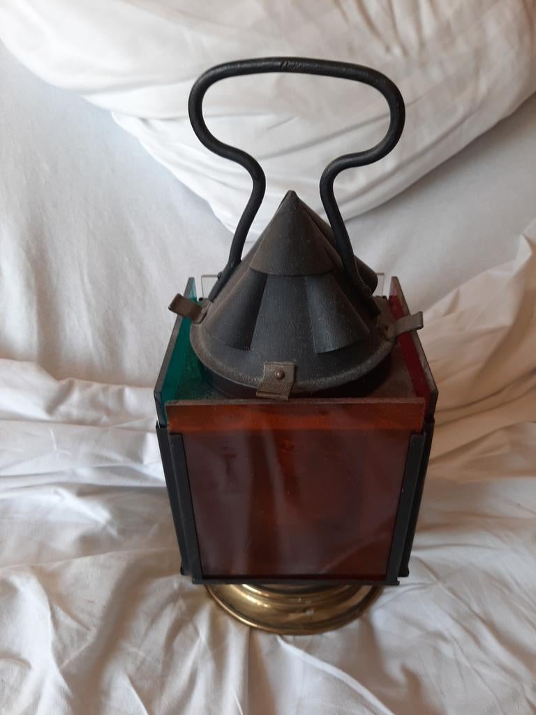 Seinlamp  carbuur spoorwegen  antiek, Antiek en Kunst, Verzenden