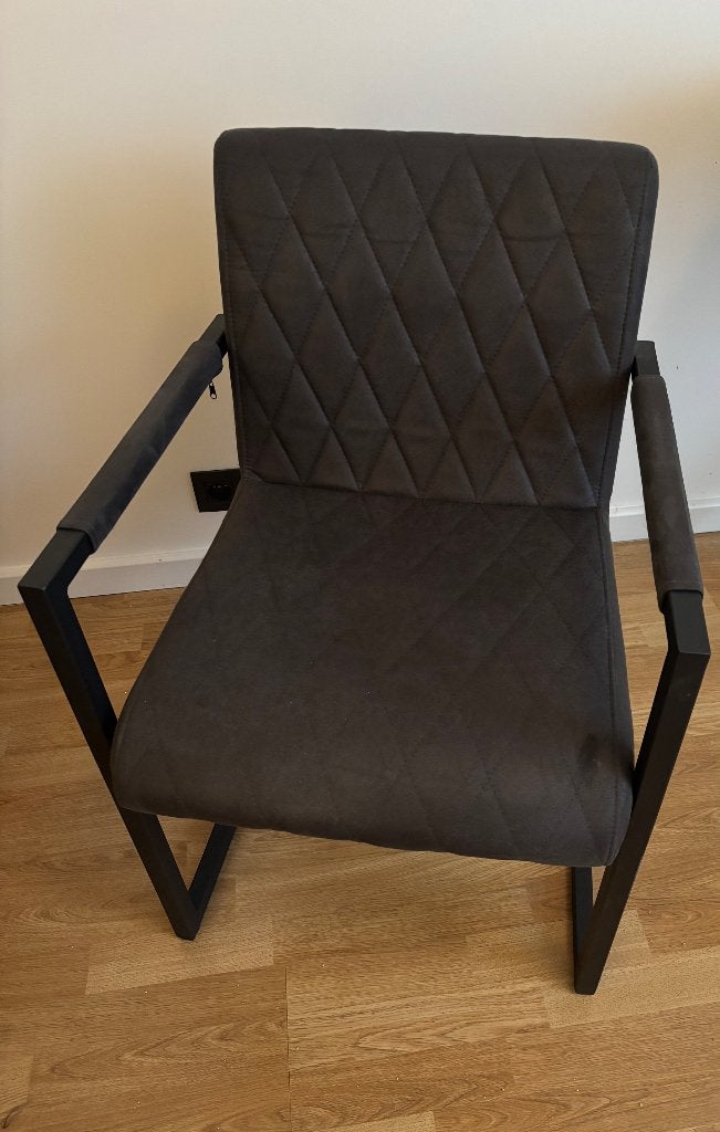 Eetkamer stoelen, Huis en Inrichting, Ophalen, Twee, Zwart, Leer