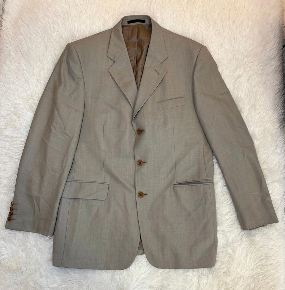 Veste Vintage Yves Saint Laurent Beige Sable Taille 54 (XL), Kleding | Heren, Kostuums en vesten, Zo goed als nieuw, Maat 52/54 (L)