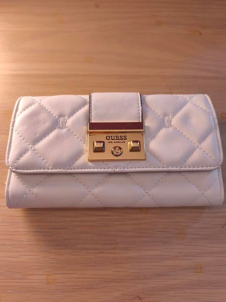 Portefeuille Guess blanc matelassé chic élégant, Enlèvement, Blanc, Guess