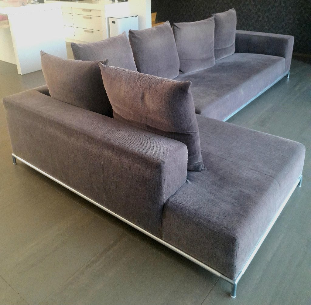 George Soft (B&B Italia): Canape + Aangebouwde Chaise Longue, Ophalen, 300 cm of meer, Zo goed als nieuw, Strak en modern