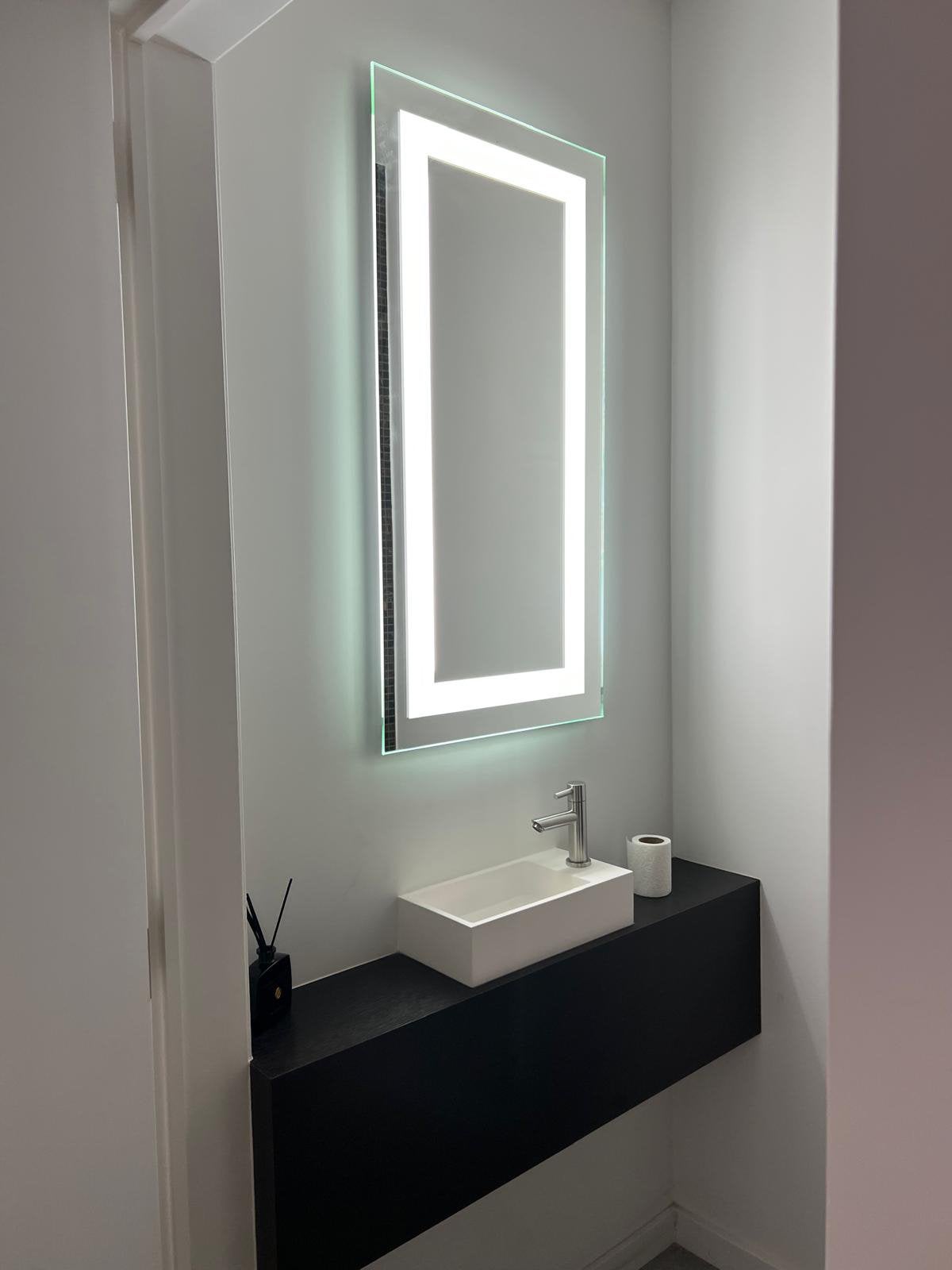 Miroir avec éclairage LED 100x50, Enlèvement, Comme neuf