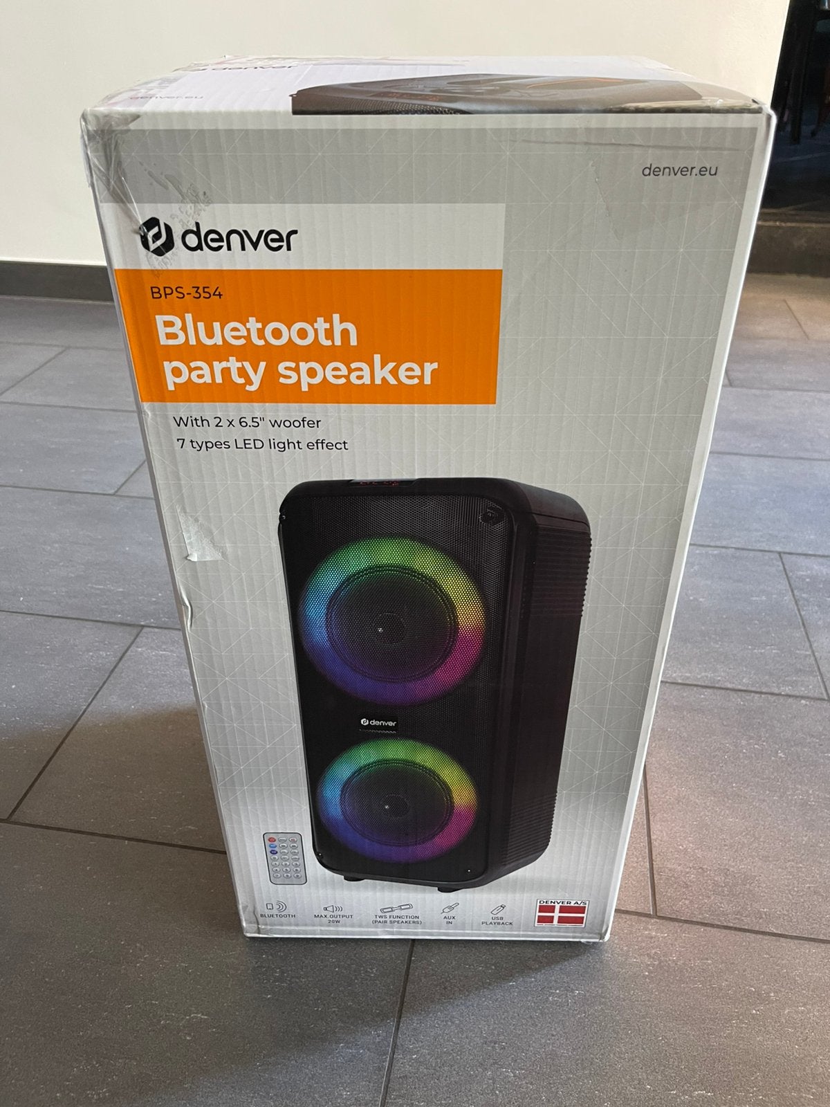 Enceinte bluetooth Denver BPS-354, Audio, Tv en Foto, Karaoke-apparatuur, Ophalen of Verzenden, Zo goed als nieuw