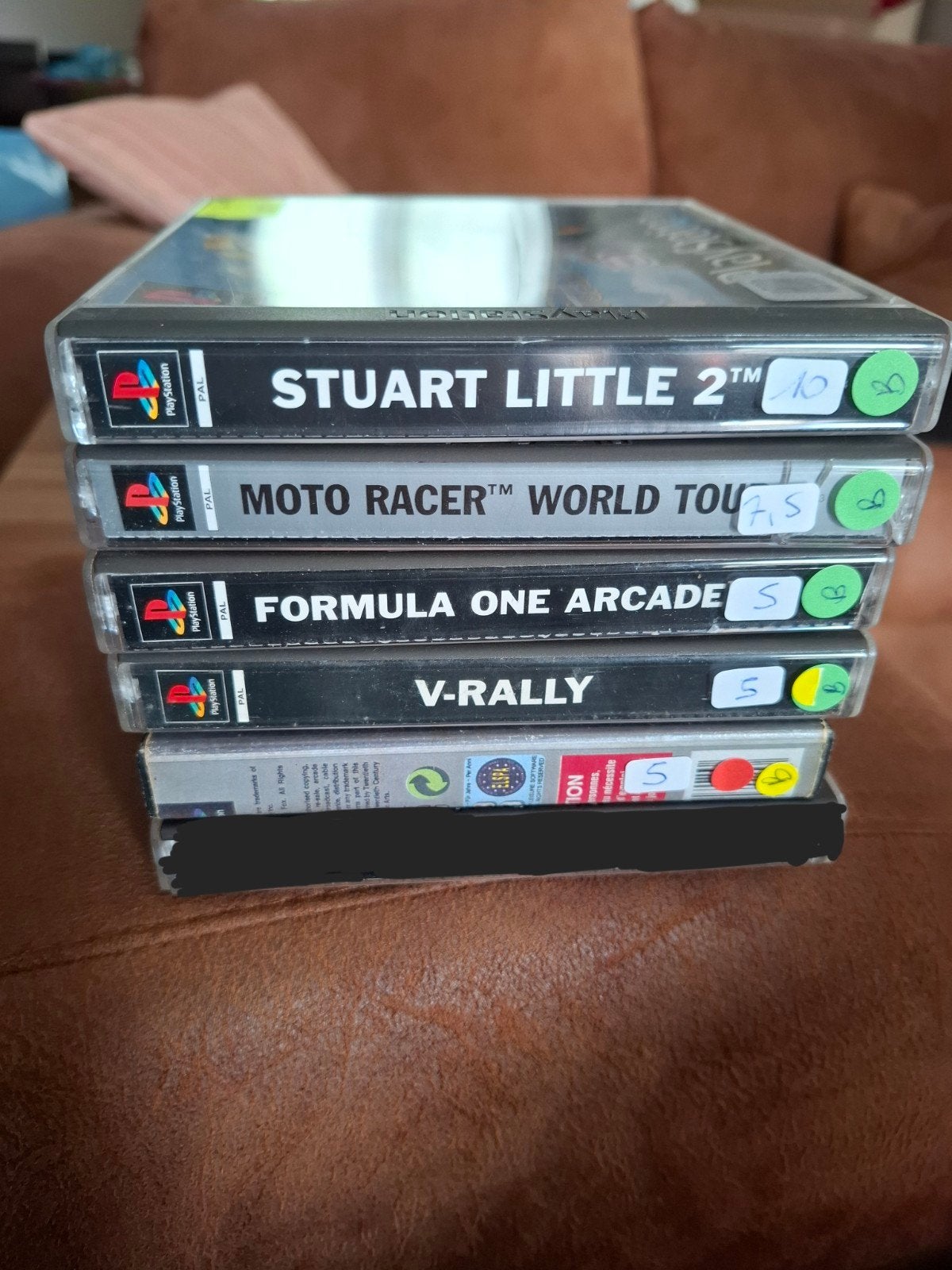lot 5 PS1 spellen (Die hard, stuart little, Formula one,...), Ophalen of Verzenden