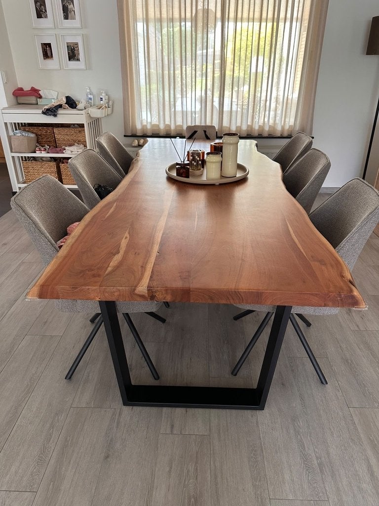Eettafel (boomstam), Maison & Meubles, 100 à 150 cm, Enlèvement, Utilisé, Autres essences de bois