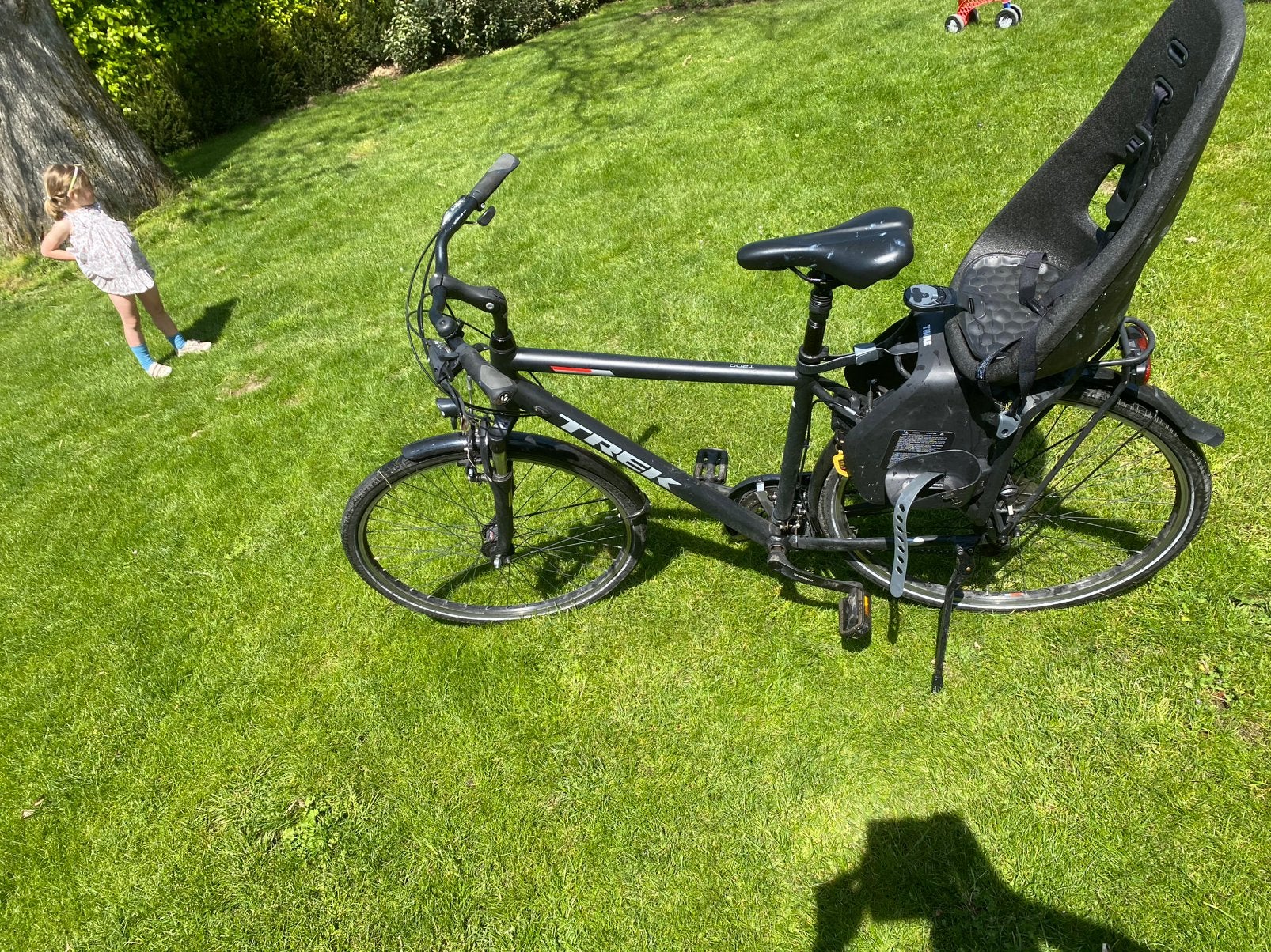 Trek Hybride Herenfiets Maat L – Inclusief Thule kinderzitje, Fietsen en Brommers, Ophalen, Gebruikt, Overige merken