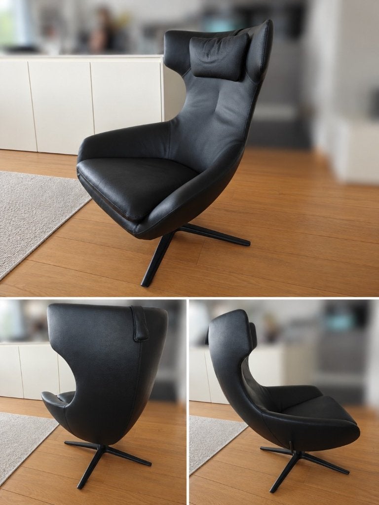 Draaifauteuil Leolux Caruzzo Plus (-25% op adviesprijs!), 75 à 100 cm, Design, Comme neuf, Enlèvement