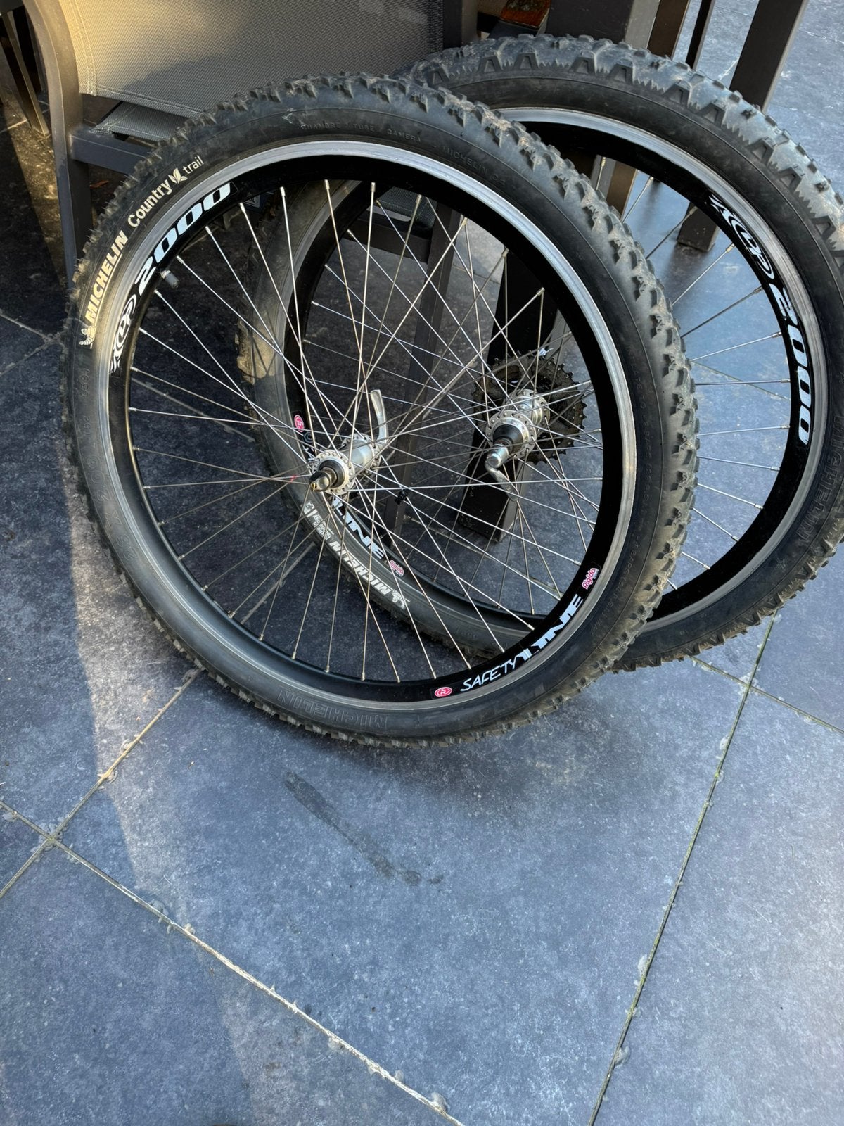 2 mountainbike wielen DEORE XT met zga nieuwe michelin bande, Fietsen en Brommers, Ophalen, Gebruikt