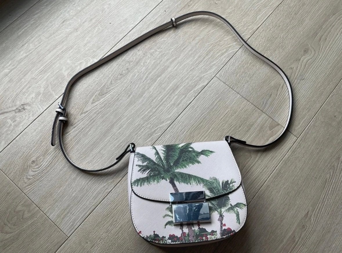 Zara Basic tropical plants pink bag vacation summer vacay, Enlèvement, Utilisé