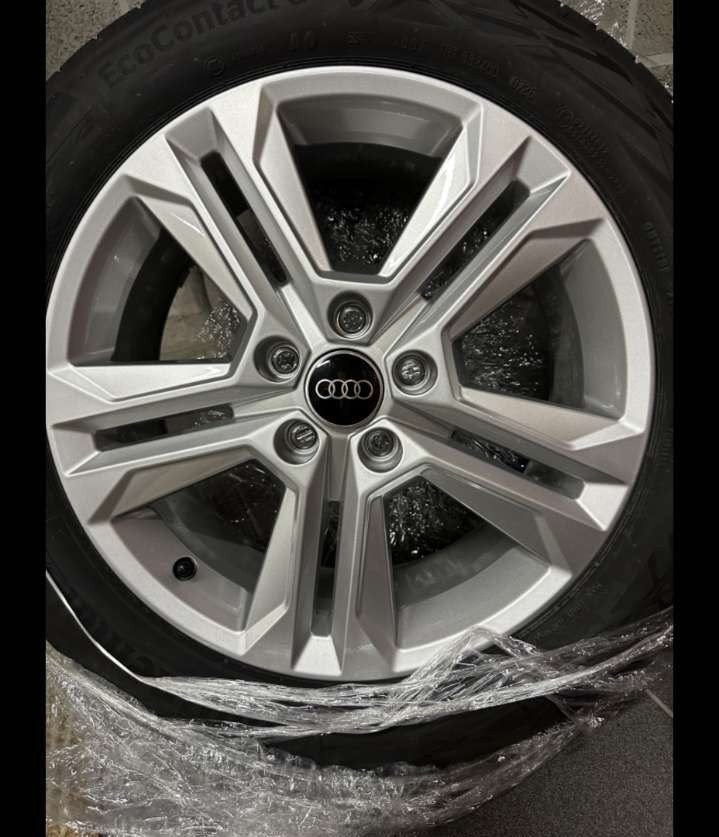 4 complete originele Audi-wielen 17" — Nieuwstaat — Continen, 17 inch, Zomerbanden, Band(en)