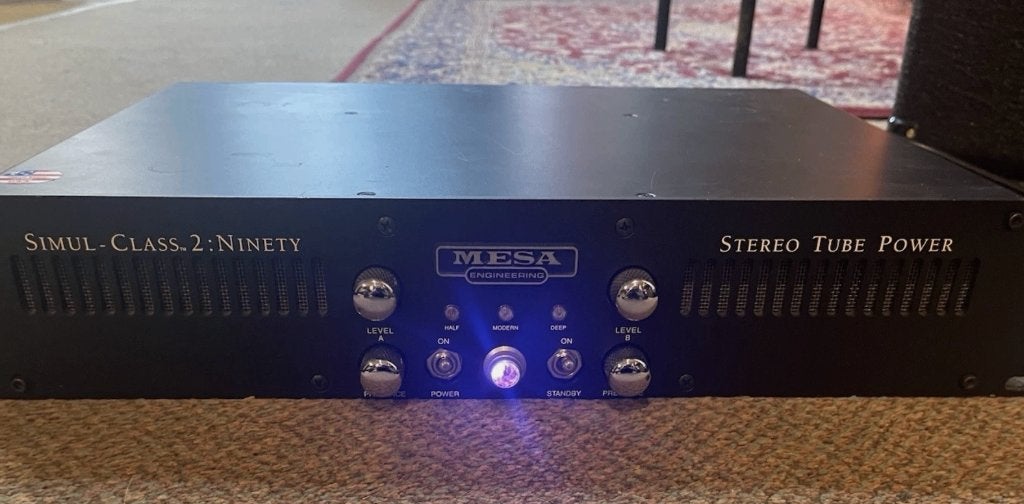 Amplificateur de puissance stéréo Mesa Boogie Simul Classe 2, Musique & Instruments, Enlèvement ou Envoi, Utilisé, Guitare, 100 watts ou plus