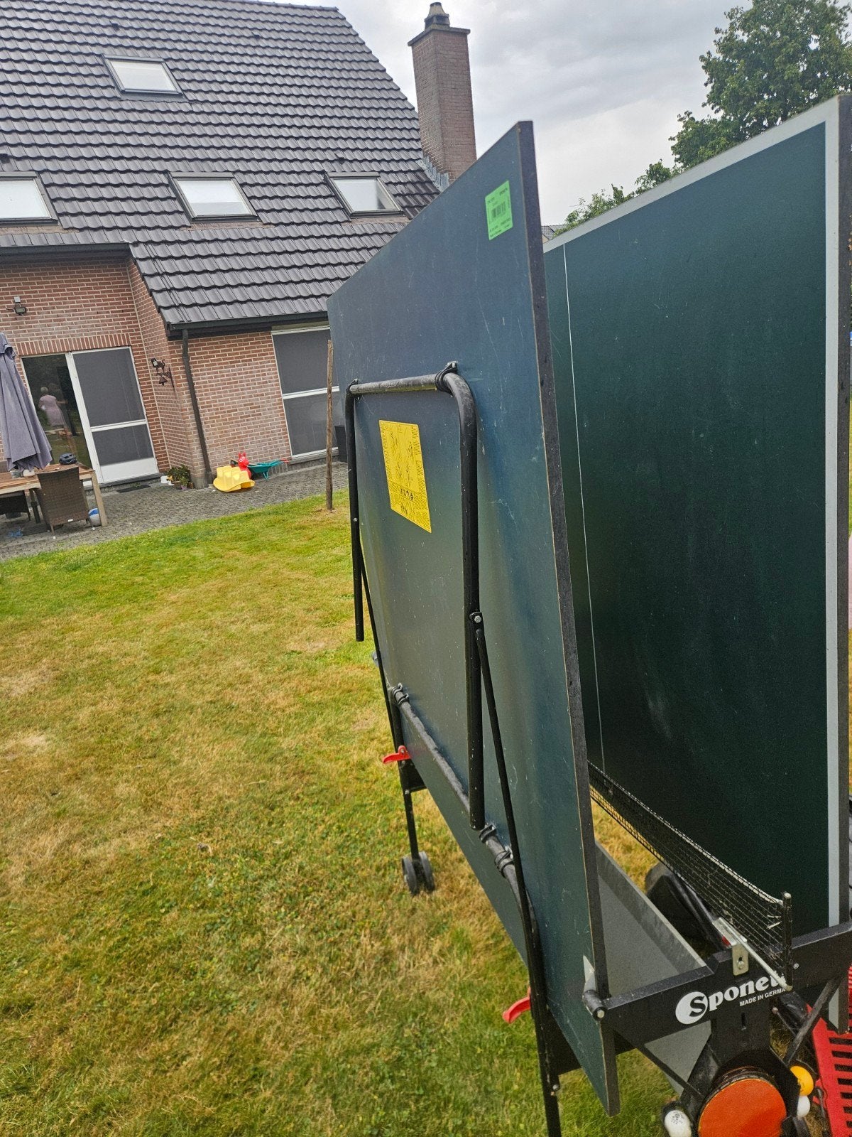 pingpongtafel, Sport en Fitness, Tafeltennis, Ophalen, Gebruikt, Tafel Outdoor, Inklapbaar