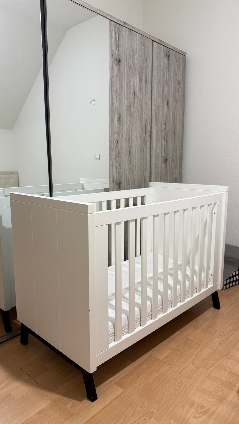 Kinderbedje met orthopedische matras, Kinderen en Baby's, Kinderkamer | Complete kinderkamers, Ophalen, Gebruikt