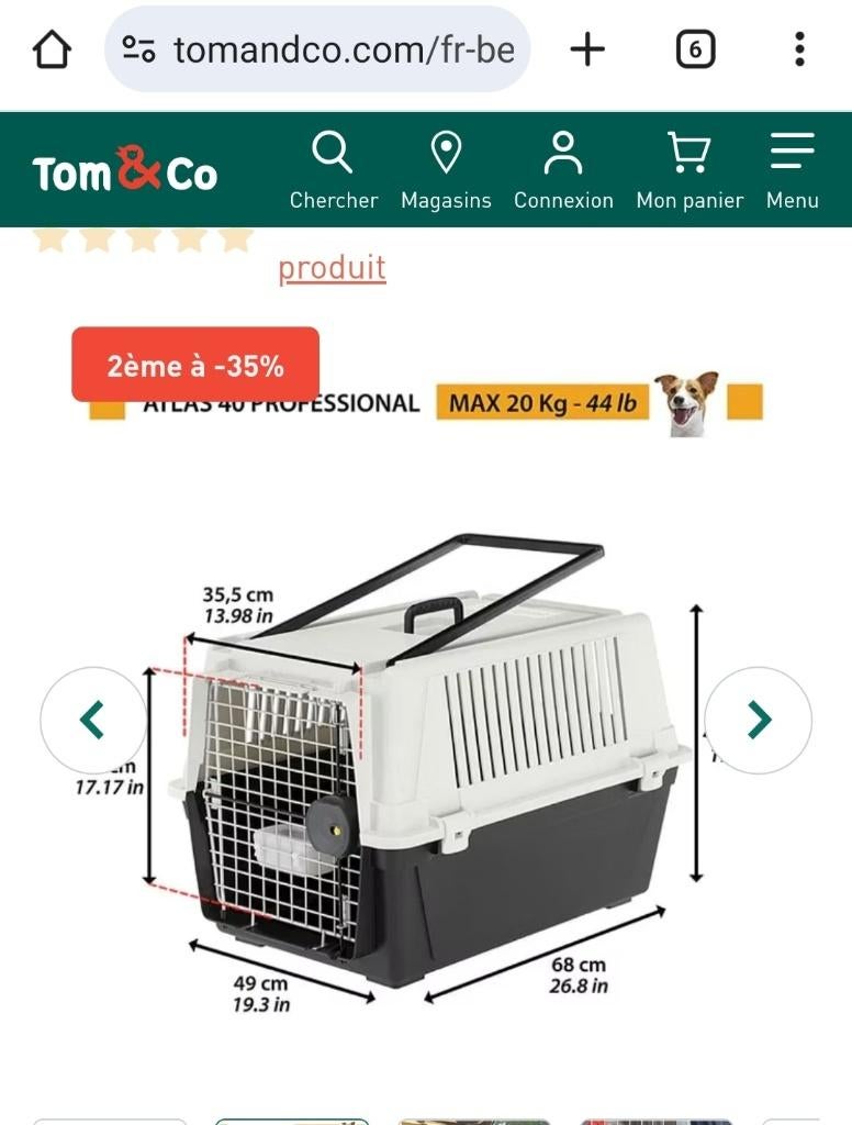 Cage transport xxl échange possible, Animaux & Accessoires, Enlèvement, Comme neuf