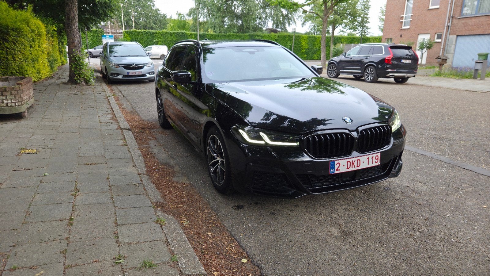 BMW 530E, Auto's, Automaat, Achterwielaandrijving, Lederen bekleding, Zwart