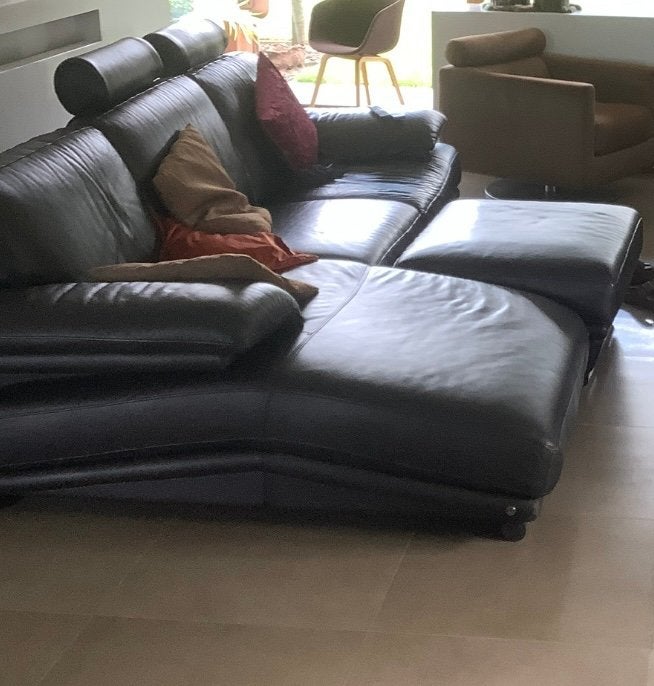 Gratis op te halen leren zetel Natuzzi, Enlèvement, Utilisé