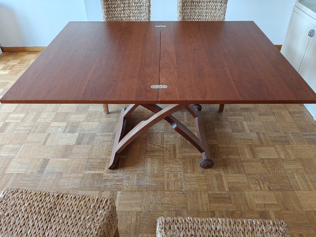 Houten eettafel, Ophalen, Gebruikt, Rechthoekig, Overige houtsoorten