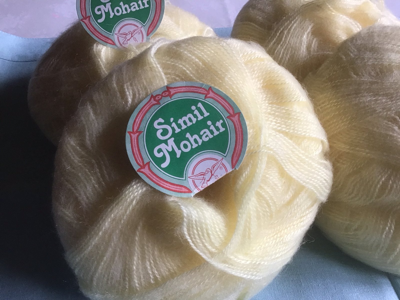 Lichtgeel mohair wol, Ophalen, Zo goed als nieuw