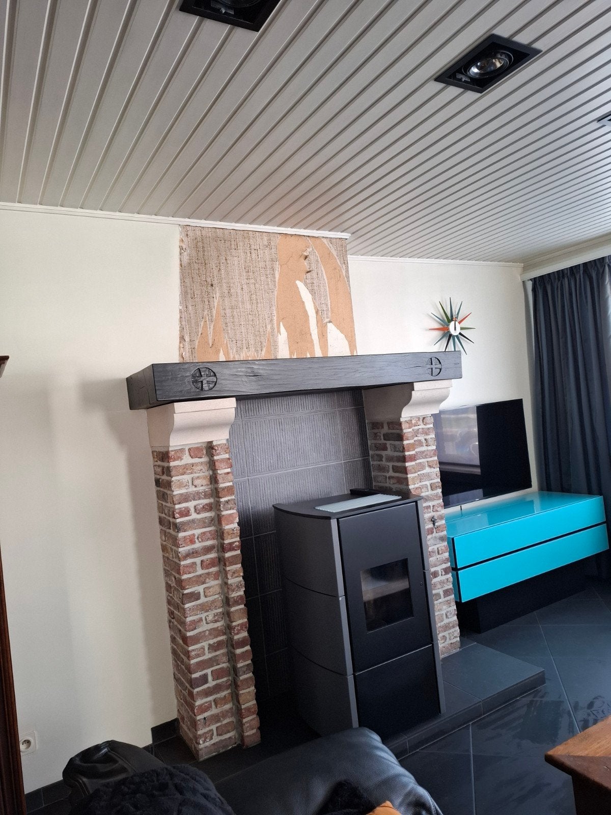 GRATIS ZEEER ZWARE EIKEN BALK volledig gratis, Tuin en Terras, Ophalen, Zo goed als nieuw, Balken