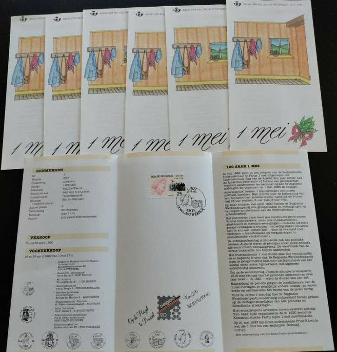 Postzegels 1 mei 1990, Ophalen