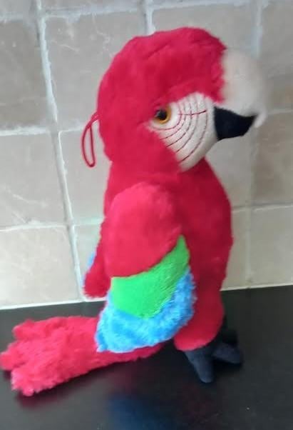 knuffel papegaai, Enfants & Bébés, Jouets | Peluches, Comme neuf, Enlèvement ou Envoi
