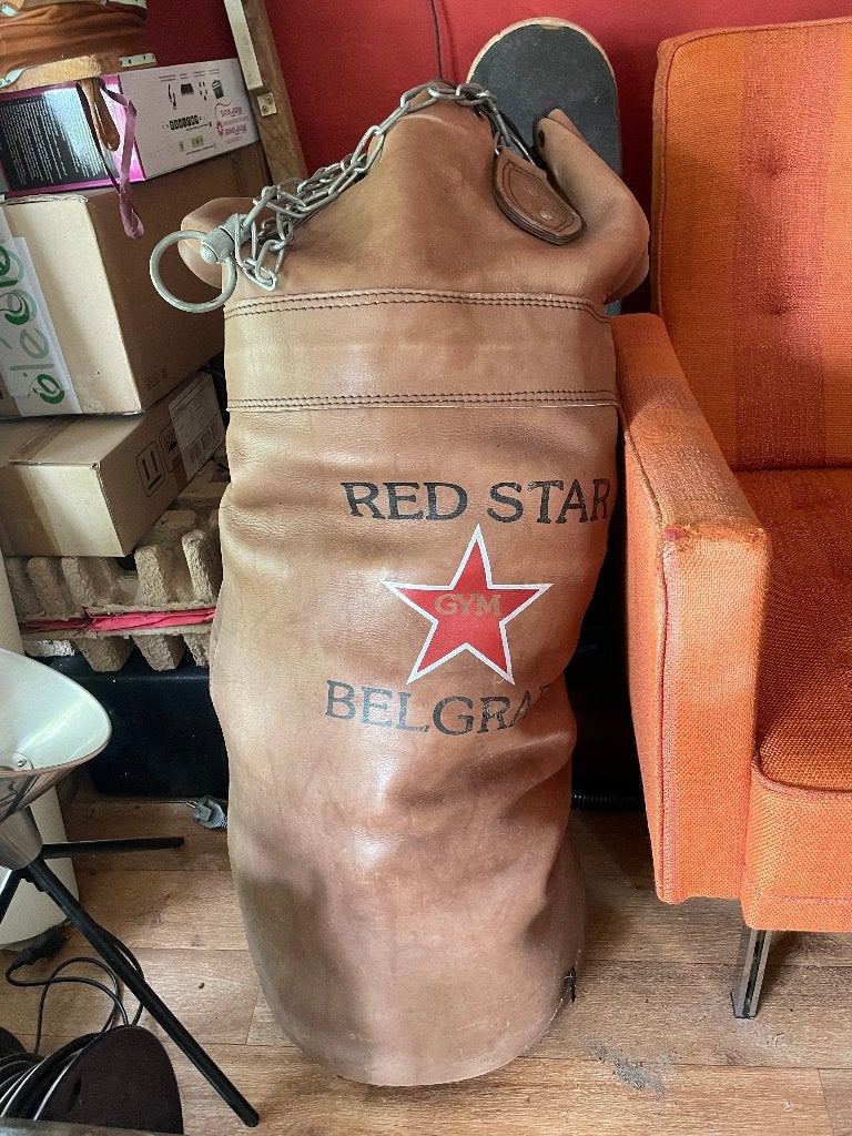 Sac de frappe en cuir, Enlèvement ou Envoi, Utilisé, Équipement d'arts martiaux