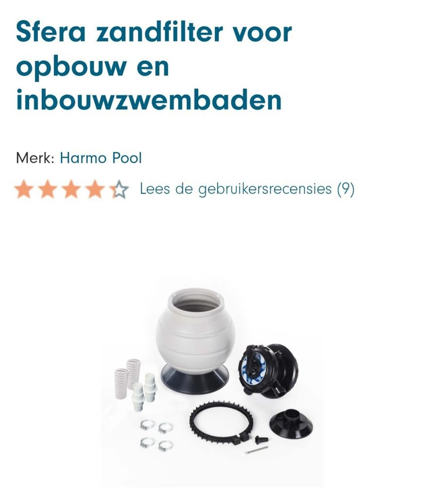 Sfera zandfilter ZFZX3070-p voor zwembad, Ophalen, Zwembadpomp