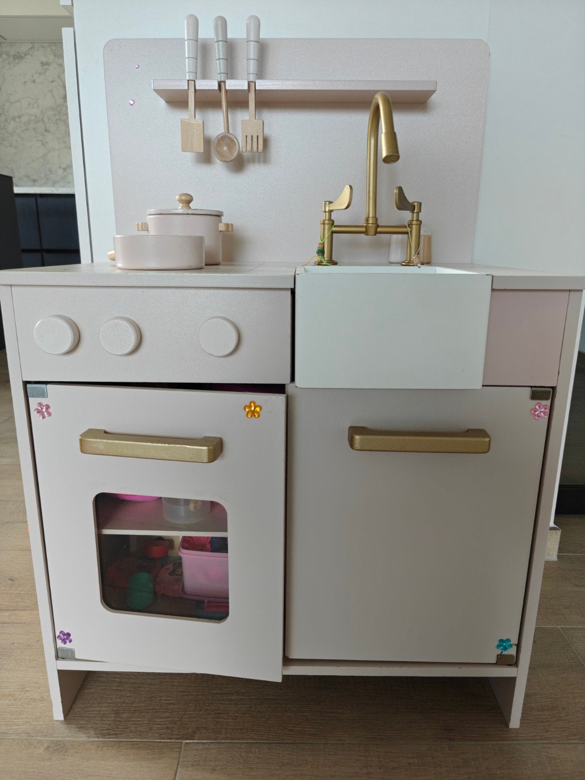 Speelgoed houten keuken - Petit Amelie - roze, Ophalen