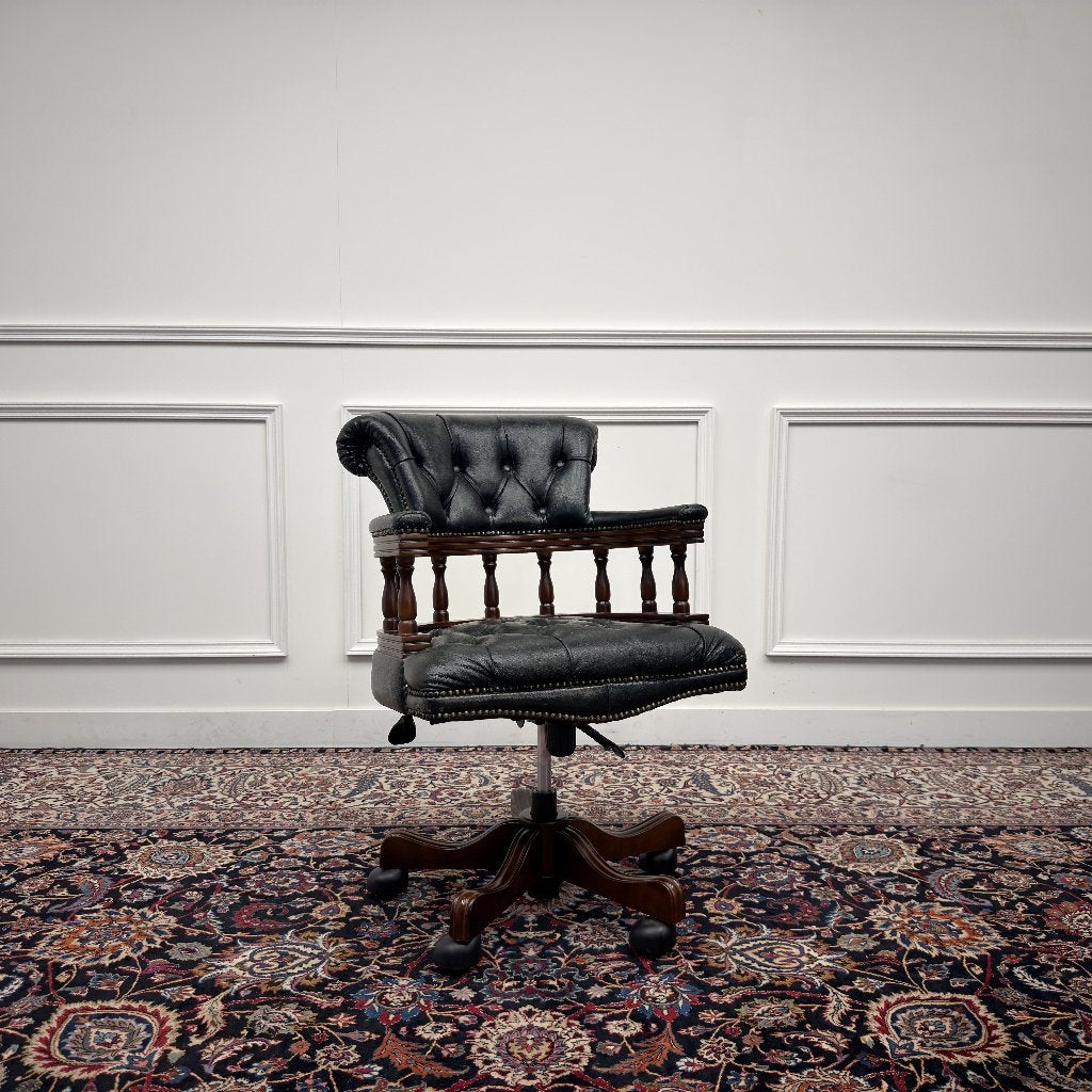 Klassiek Engels Chesterfield Bureaustoel, Ophalen of Verzenden